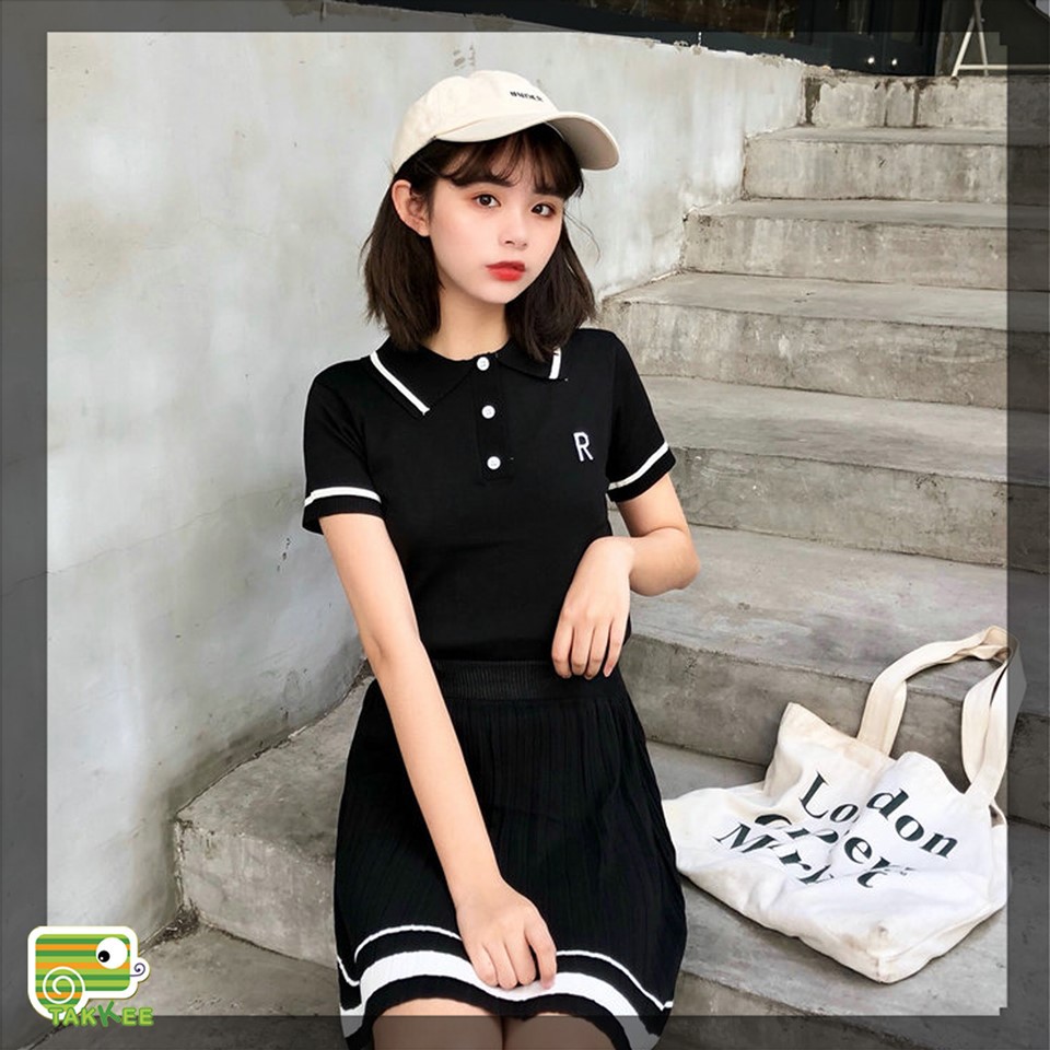 BỘ SET VÁY LEN 2 CHI TIẾT HÀNG QUẢNG CHÂU CHẤT ĐẸP