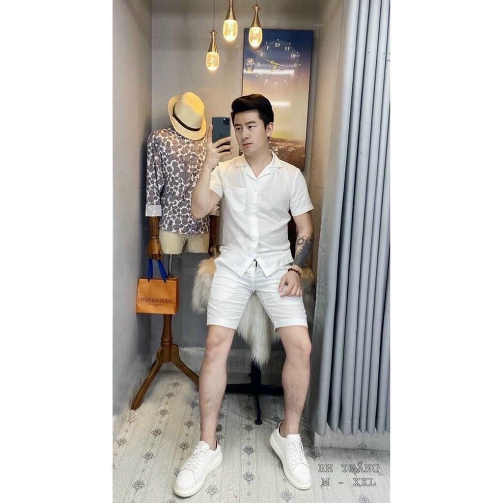 [MỚI HÓT] Bộ Đũi Nam Cộc Cổ Bẻ, cổ Vest, mùa hè cực chất | BigBuy360 - bigbuy360.vn