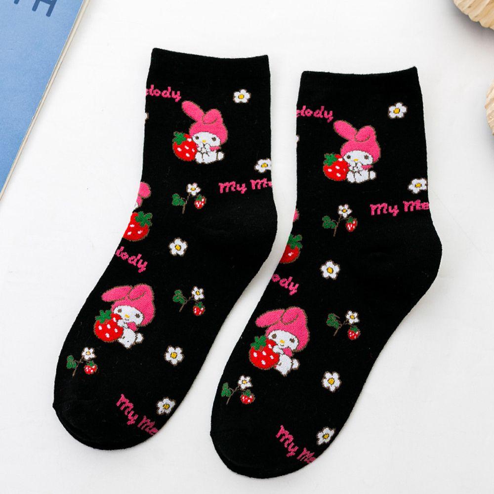 AROMA Tất Cotton In Hình Melody Đáng Yêu Thời Trang Cho Nữ