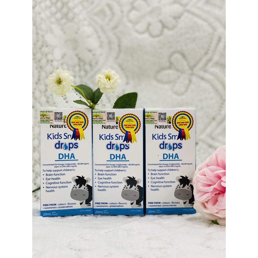 DHA Nature's Way Kids Smart Drops DHA Dạng Giọt Giúp Tăng IQ, Giúp Phát Triển Não Bộ Cho Bé 20ml
