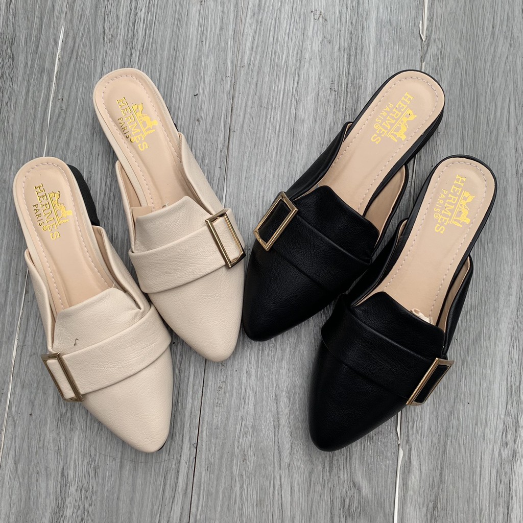 Sục Nữ KÈM MÓC VUÔNG gót thấp Dễ ĐI Siêu Xinh Thanh Lịch Trang Nhã