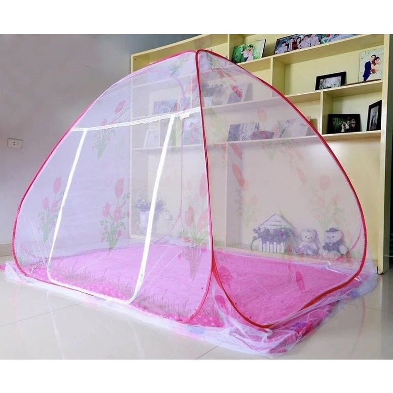 Màn chụp tự bung người lớn - mùng tự bung đỉnh chóp cao cấp 1m2 1m4 1m6 1m8 2m2 gấp gọn thông minh