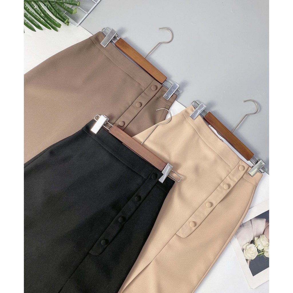 Chân váy A cúc bọc | BigBuy360 - bigbuy360.vn