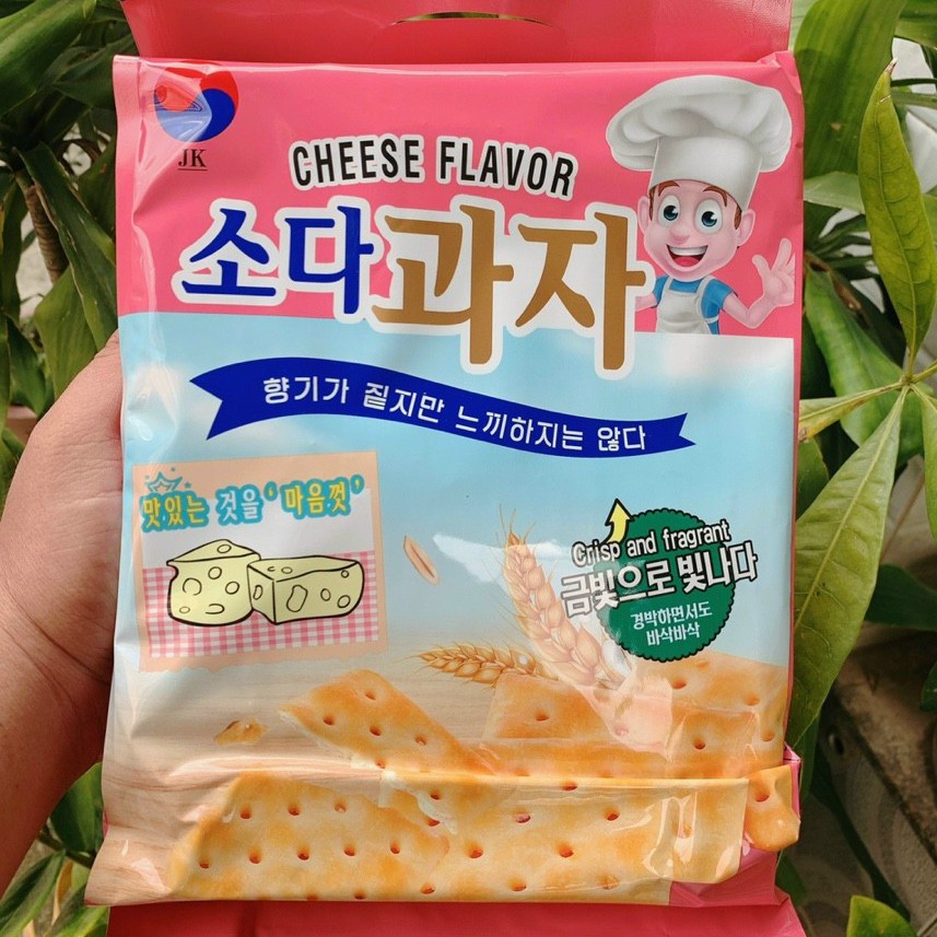 Bánh quy soda ăn kiêng JK Hàn Quốc 420g - Date T11/2022
