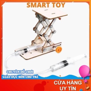 Đồ chơi trẻ em vận động lắp ráp máy nâng thủy lực bằng gỗ cho bé trai bé gái giáo dục phát triển kỹ năng khoa học STEM