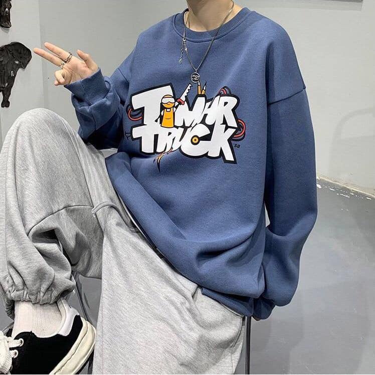 Áo Sweater Unisex Nam Nữ chất Nỉ ngoại dày mịn Dài Tay form rộng dễ thương thời trang mới bao đẹp