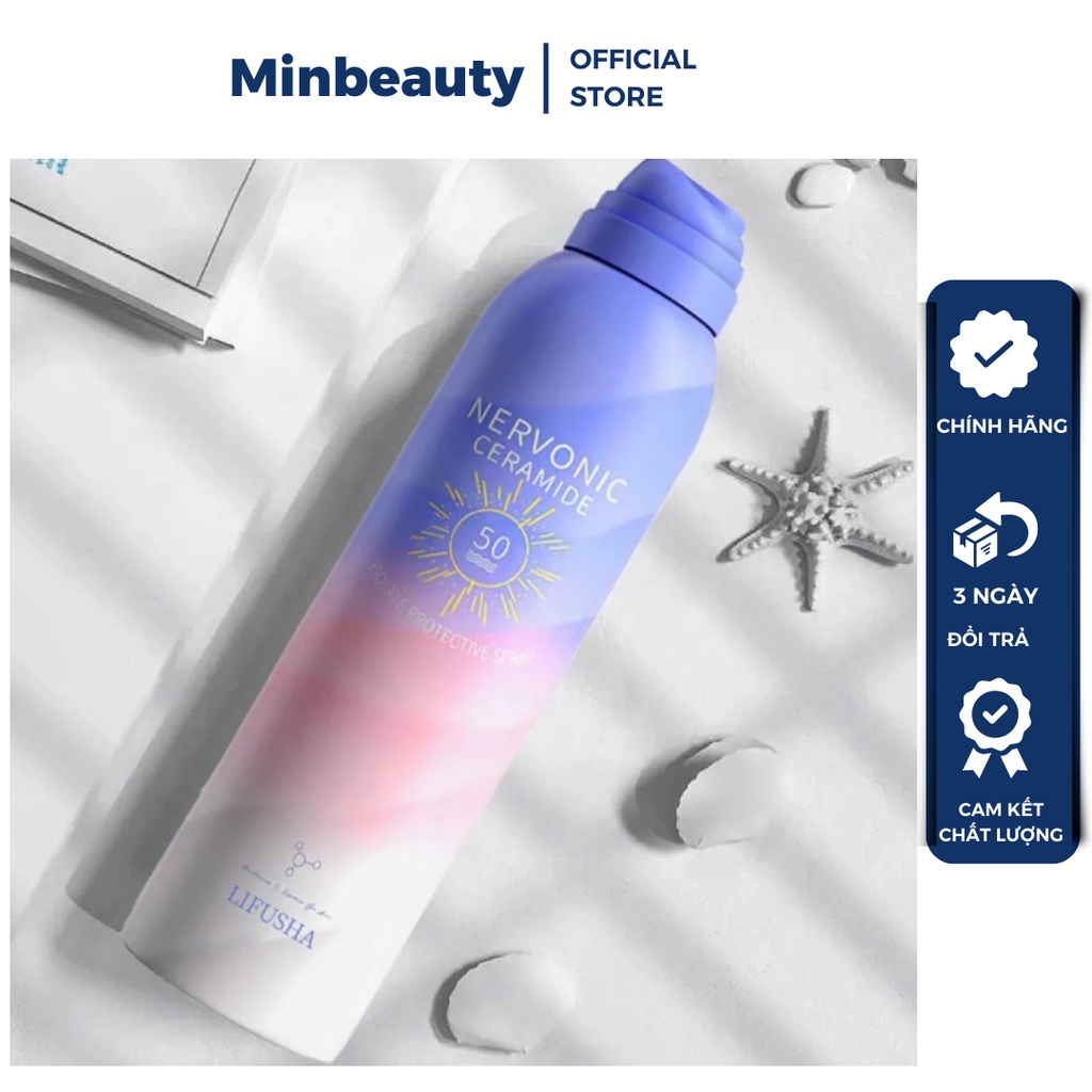 Xịt Chống Nắng Trắng Da LIFUSHA dùng cho cả mặt cả body 150ml SpF 50++