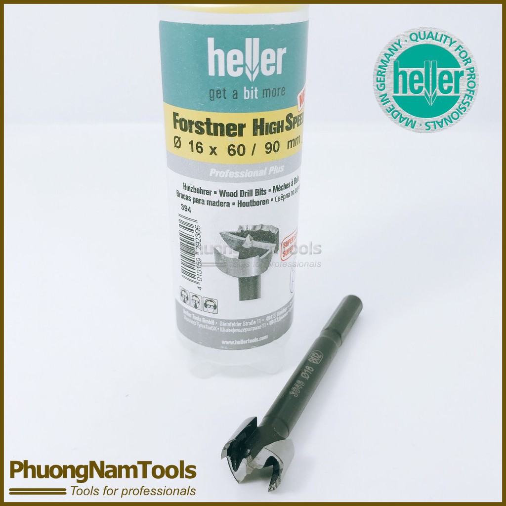 Mũi khoan gỗ 16x60/90 kiểu Forstner tốc độ cao – Heller - Made in Germany