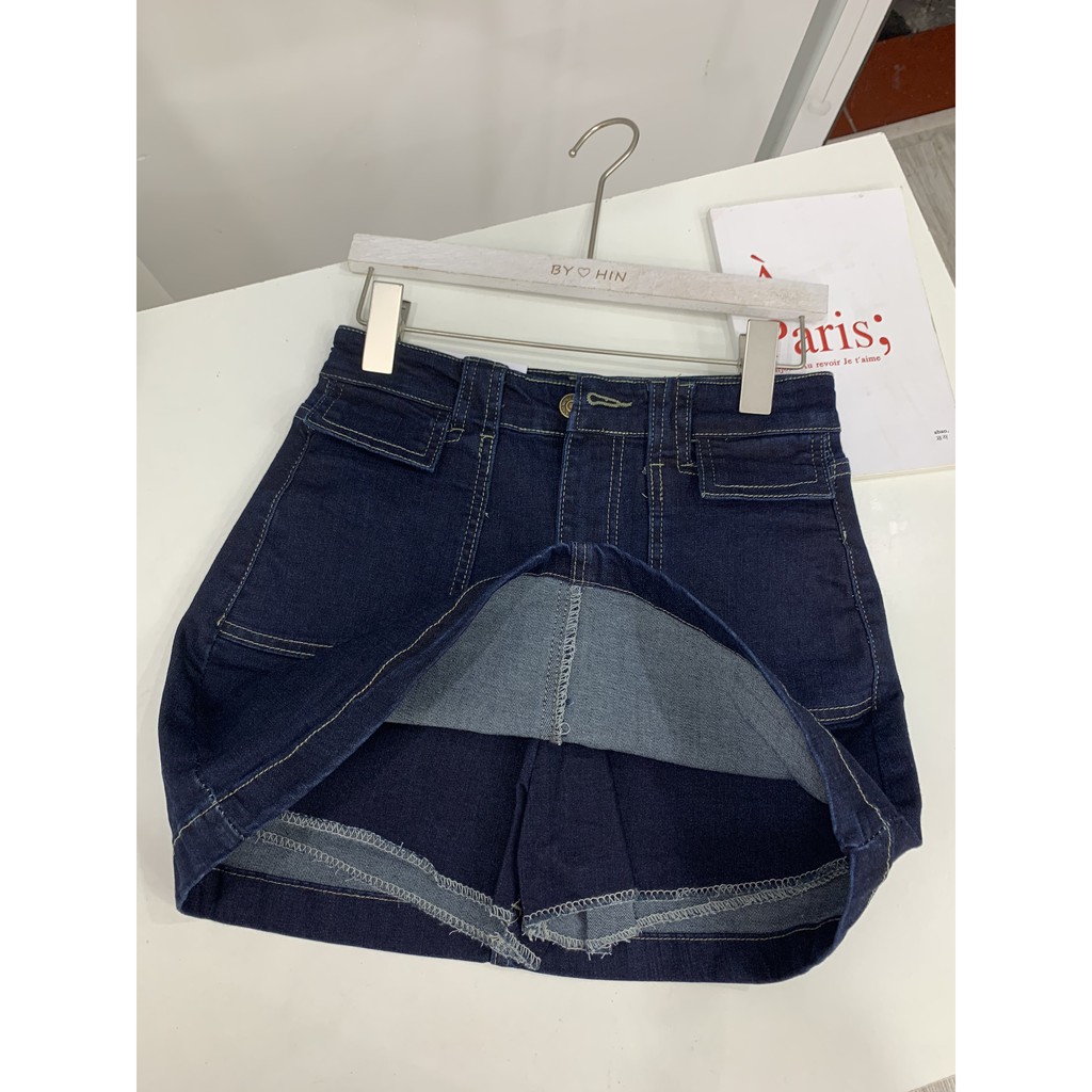 CV133 - 	CHÂN VÁY JEANS  CHỈ NỔI 2 TÚI TRƯỚC9916 | BigBuy360 - bigbuy360.vn
