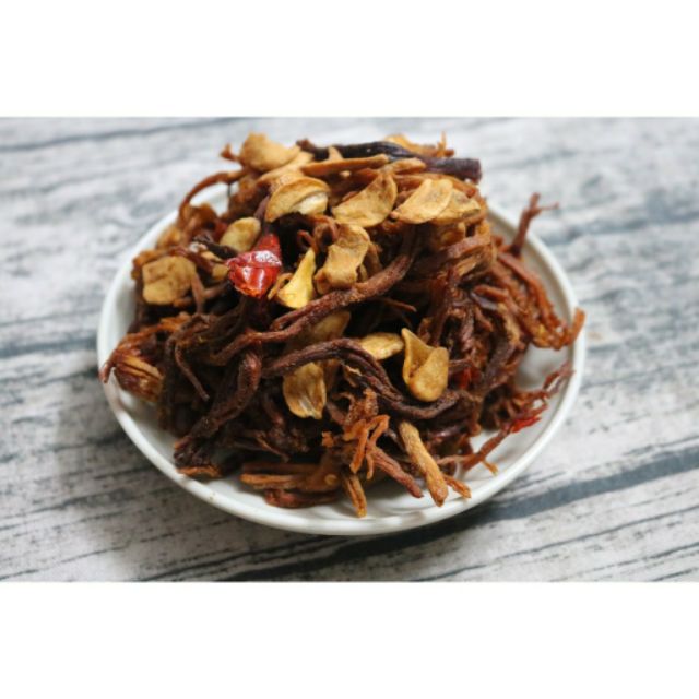 Khô heo cháy tỏi giòn rụm
