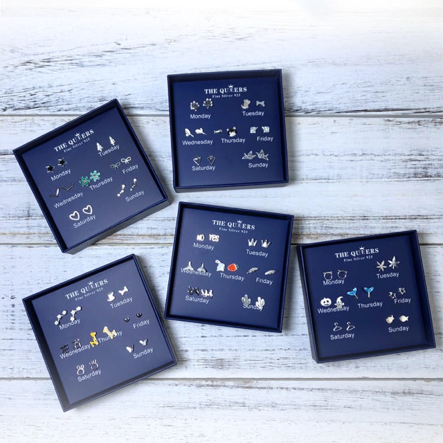 [XẢ HÀNG] Set khuyên tai 7 ngày trong tuần The Queers