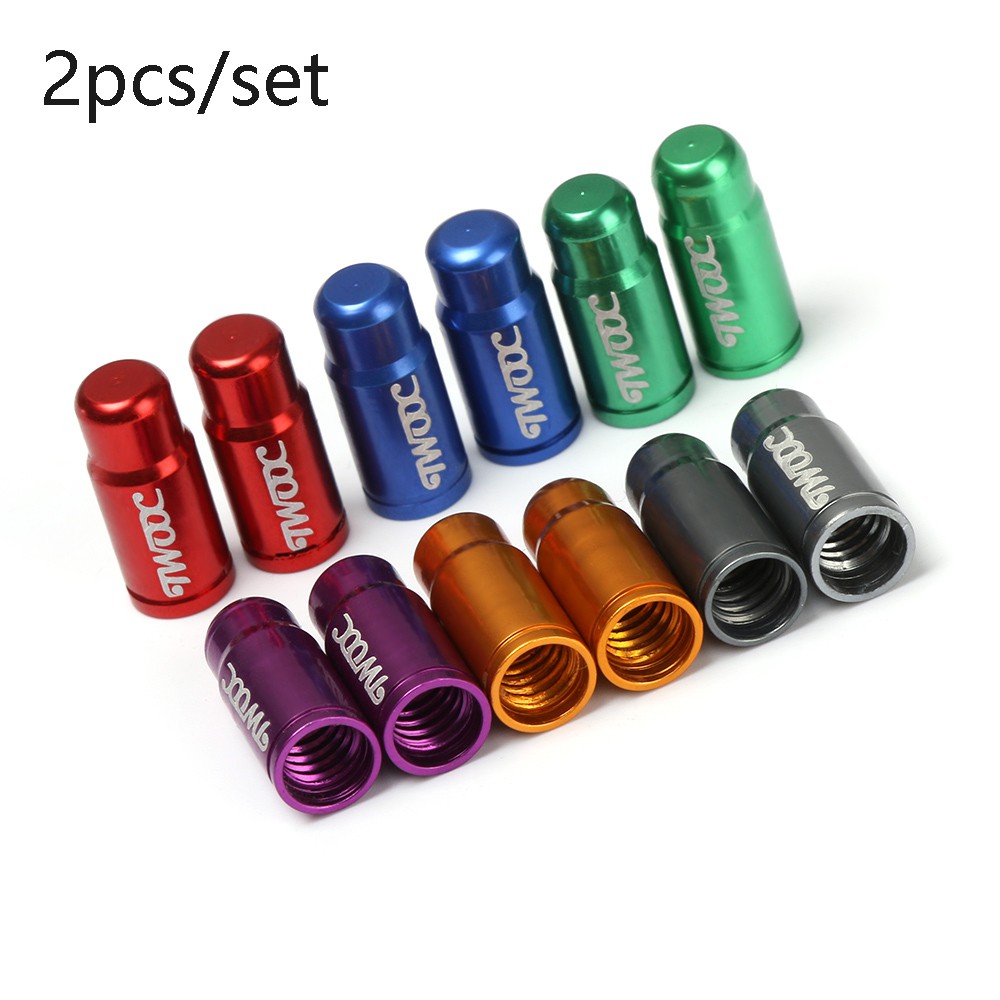 Bộ 2 Vỏ Bọc Van Bánh Xe Đạp Leo Núi Bằng Hợp Kim Nhôm Chất Lượng Cao
