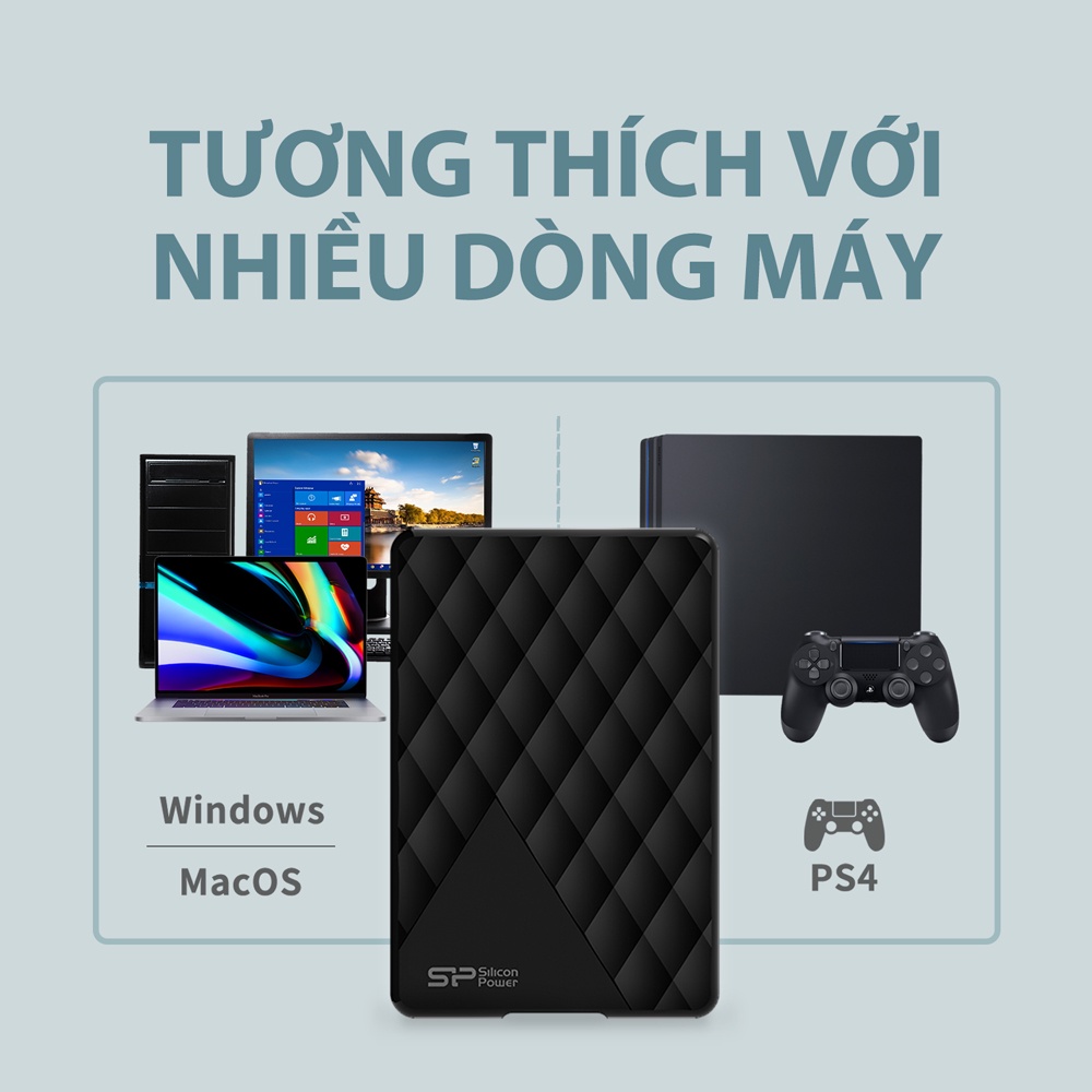 Ổ cứng di động Silicon Power Diamond D06 2.5&quot; USB 3.2/ 1TB/2TB Bảo hành 3 năm