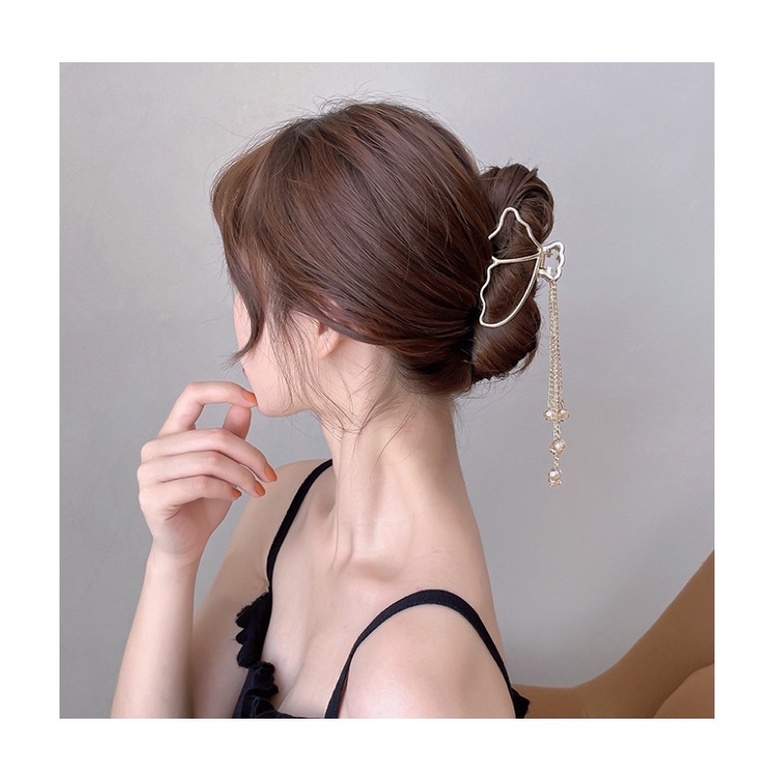 Kẹp Càng Cua Kim Loại Hình Bướm Phong Cách Tiểu Thư