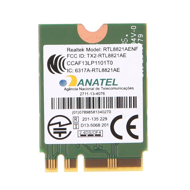 Card không dây 2.4 + 5 Ghz 433m Bluetooth V4.0 Ngff M.2 Cho Rtl8821Ae tiện dụng
