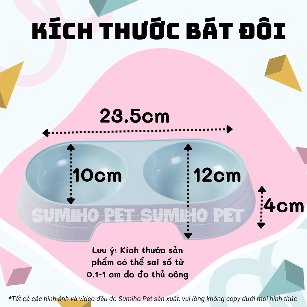 Bát ăn và nước uống cho thú cưng Sumiho chất liệu lúa mạch thân thiện môi trường