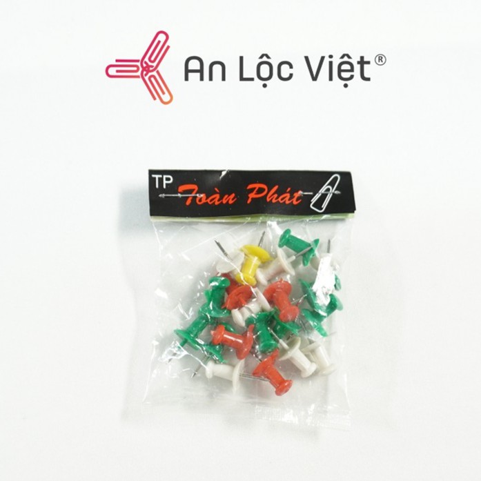Set 2 bịch Đinh ghim bảng nhung nhiều màu