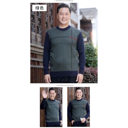 Áo len nam trung niên cho ông cho bố, áo khoác cardigan cho người trung niên
