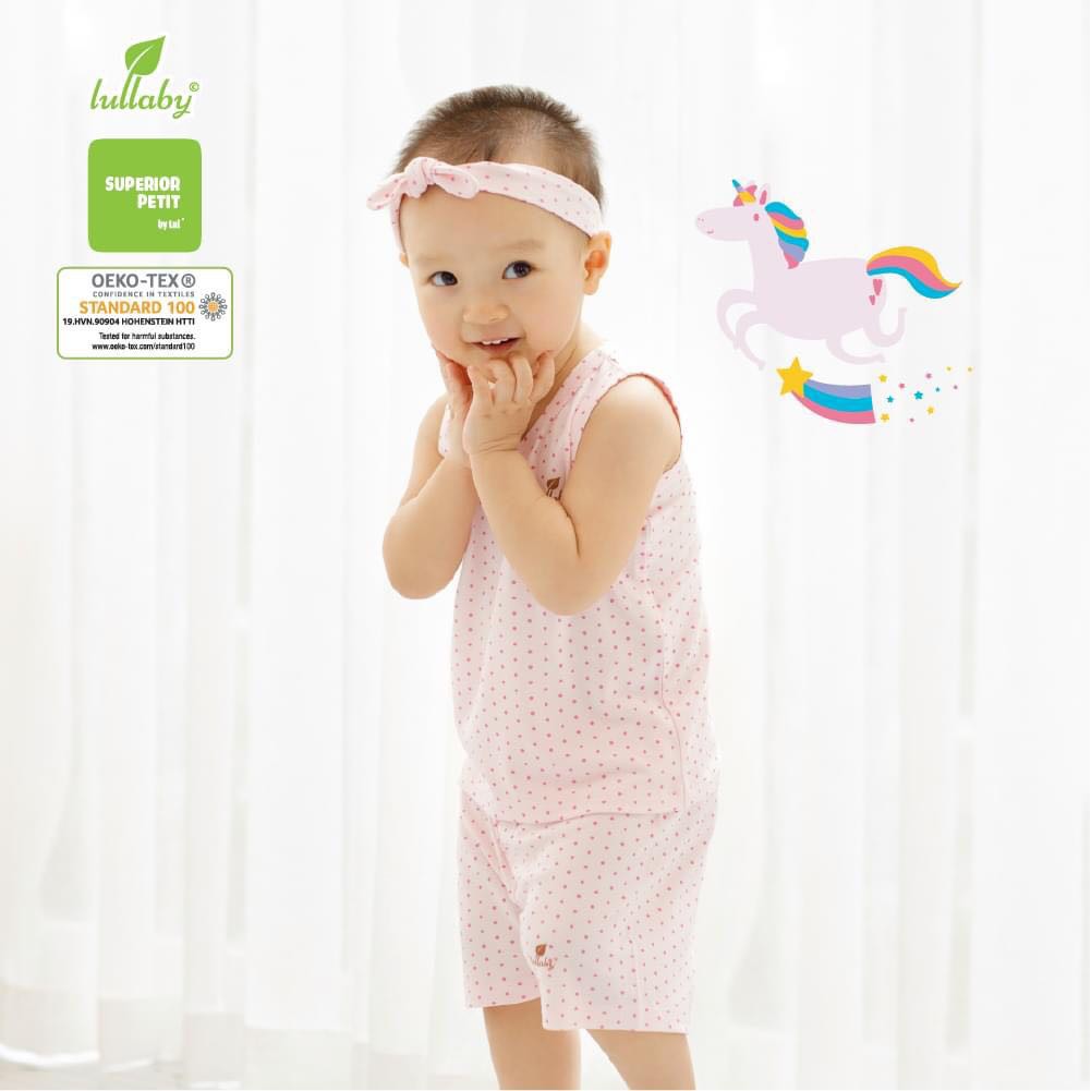 [Chính hãng]Bộ ba lỗ chất petit mềm mát in họa tiết trẻ em Lullaby chính hãng