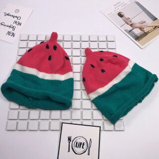 Mũ len dưa hấu freesize - sale 50k