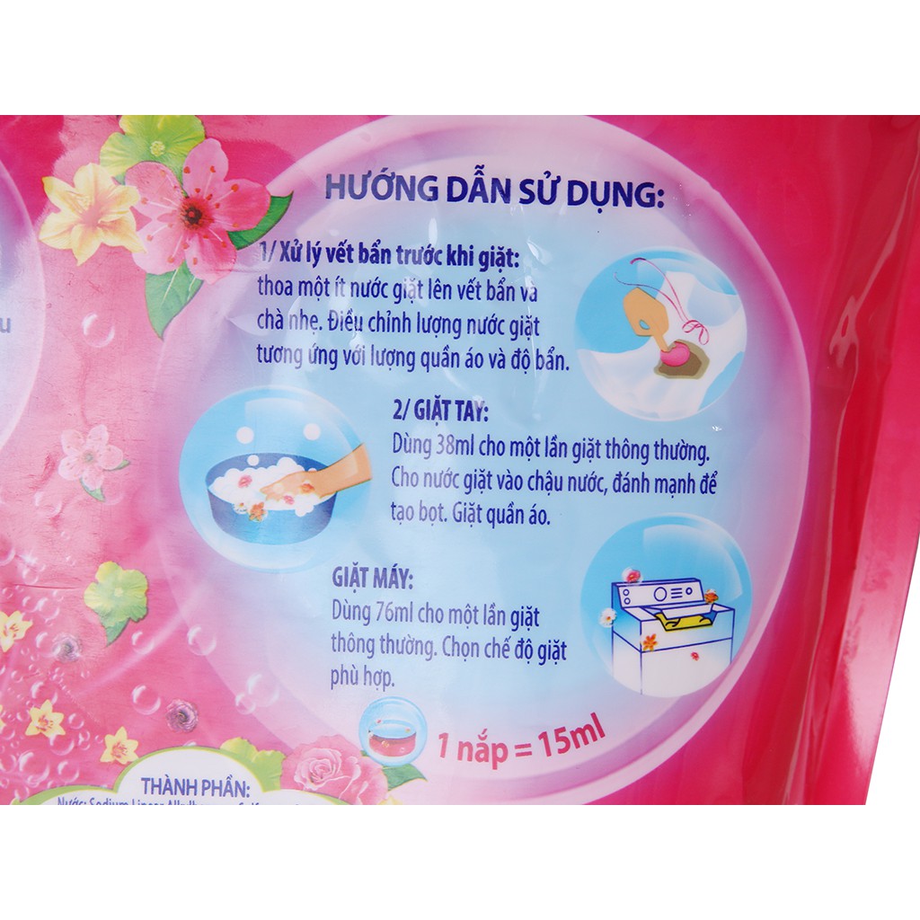 Bột giặt Surf 800g hương nước xả vải Ngát hương xuân