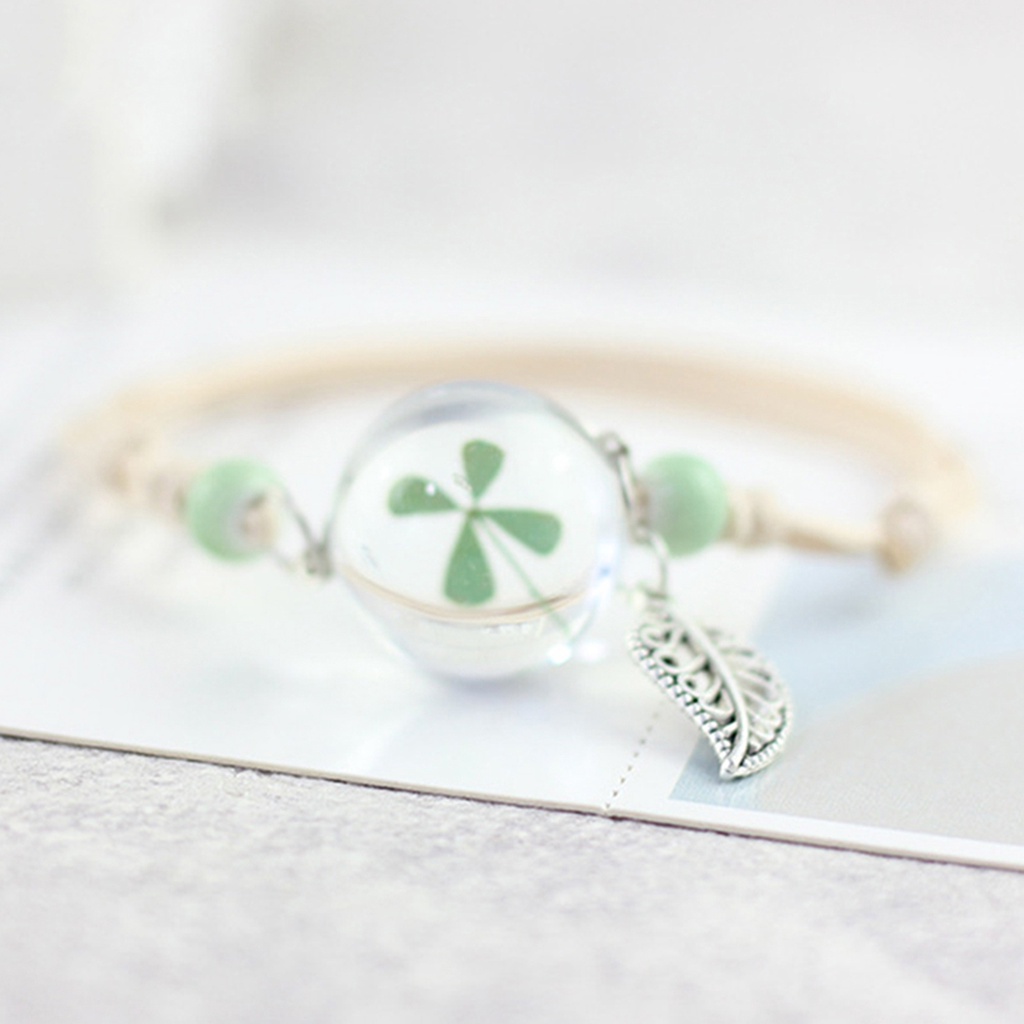 Vòng tay dây đan họa tiết đá tinh xảo cho nữ