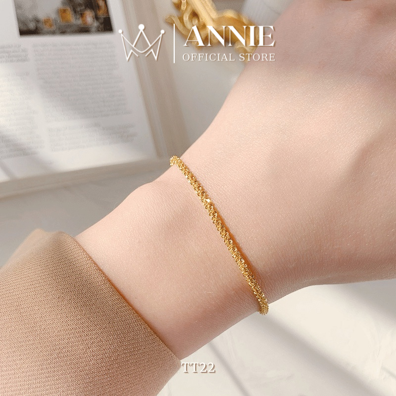 [KHÔNG ĐEN GỈ] Vòng tay lắc tay thép Titan kiểu dáng xinh xắn trẻ trung tinh tế - Annie 1396