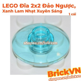 [1 Cái] LEGO Đĩa Parabolic 2x2 Đảo Ngược Xanh Lam Nhạt Xuyên Sáng ID 6245307 35395