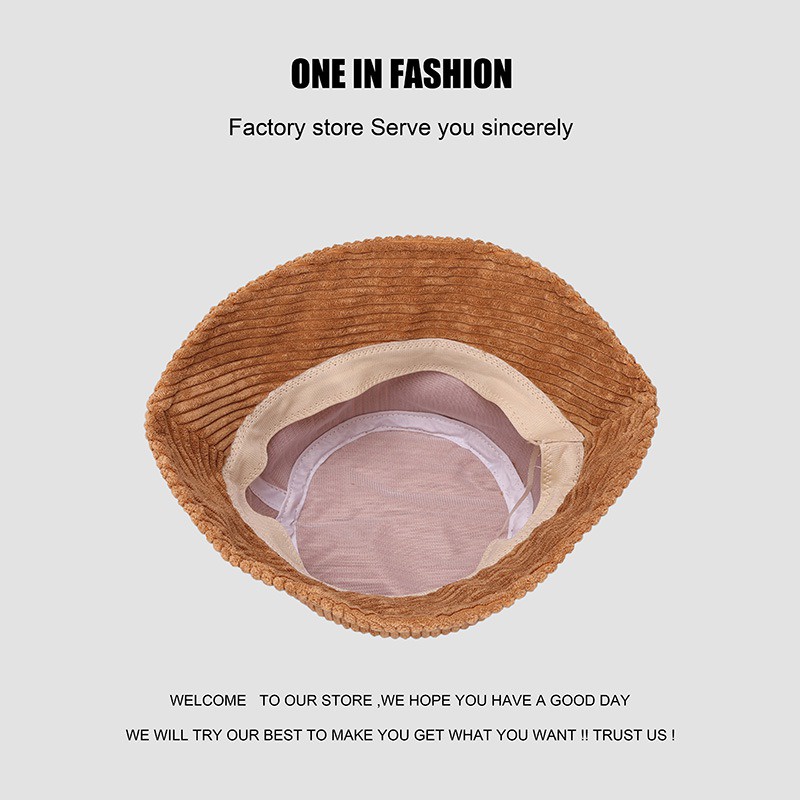 Mũ Bucket Nhung Màu Sắc Đơn Giản Phong Cách Hàn Quốc Cho Nữ