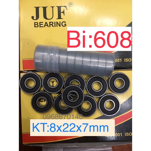 Vòng bi ván trươt 608- RS, JuFmới KT:(8x22x7mm)