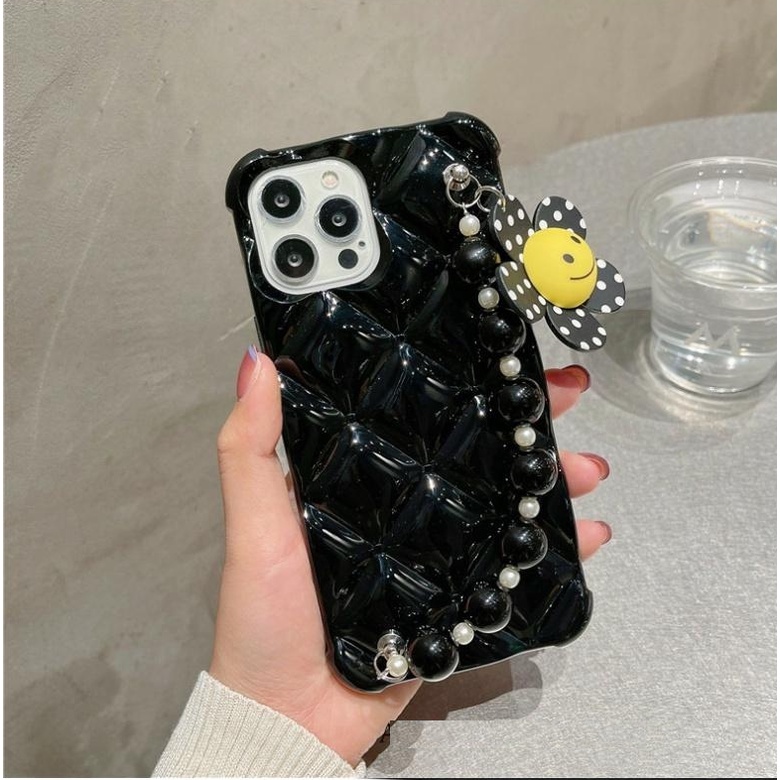 Ốp Điện Thoại Mềm Họa Tiết Hoa Kèm Dây Đeo Cho Iphone 13 Pro Max 12 Pro Max 11 Pro Max Xs Max Xr X 7plus