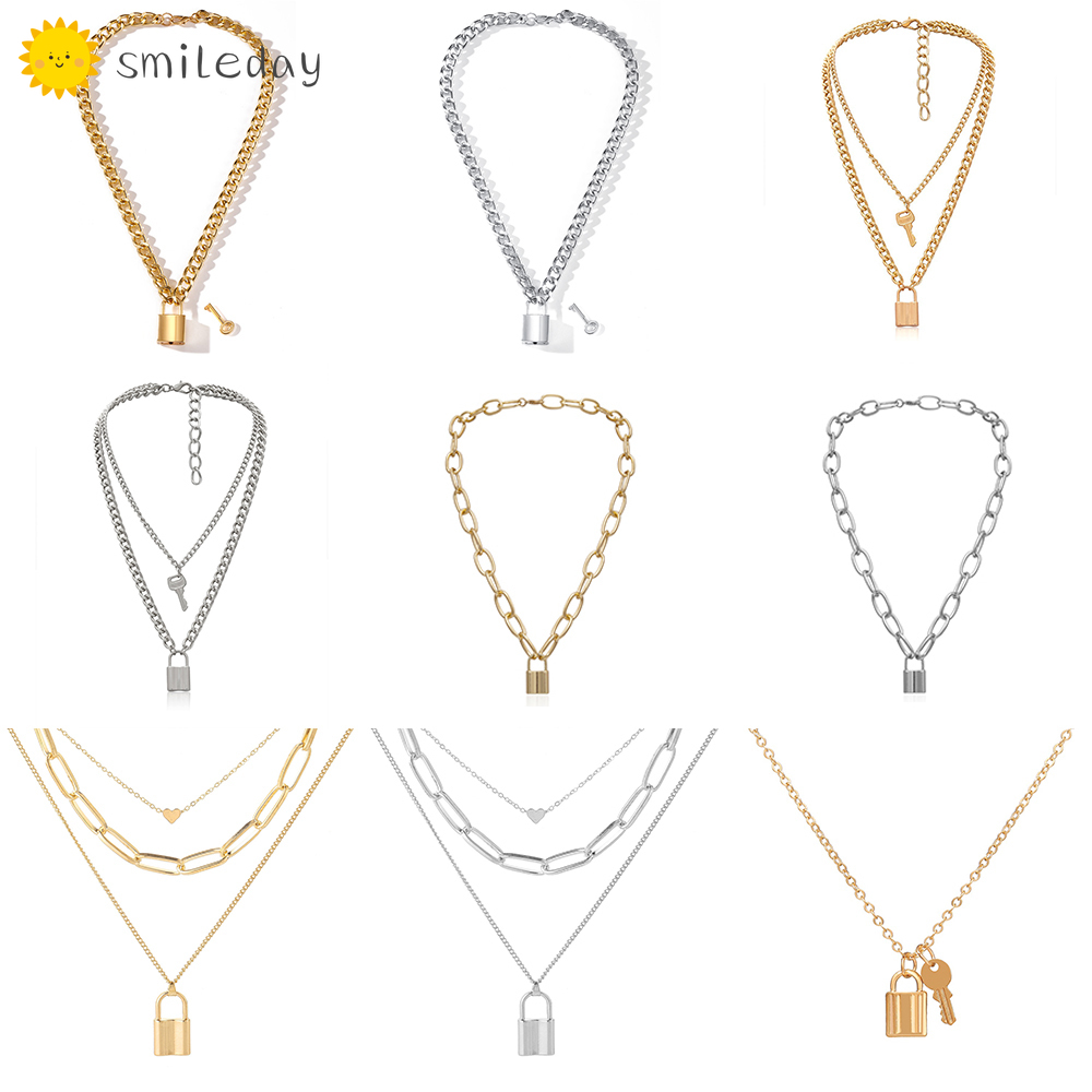 Vòng Cổ Choker Mặt Ổ Khóa Cá Tính Cho Nữ