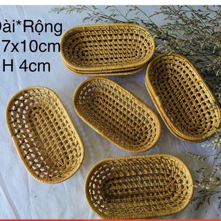 Rổ mây oval sâu nhỏ ,có ảnh thật