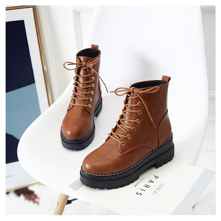 Boot cao cổ nữ độn đế , bốt cổ lửng CÁ TÍNH - G285