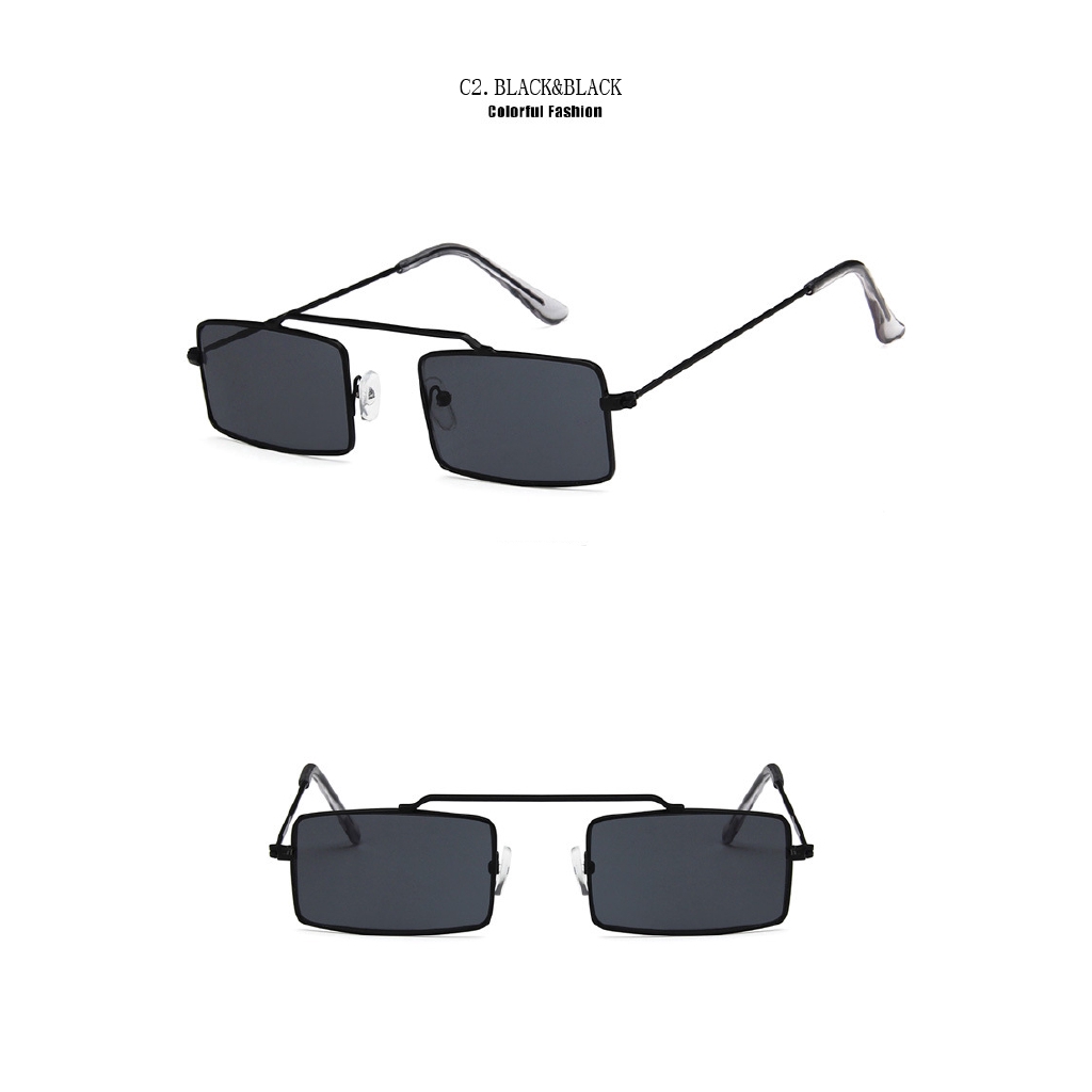 Kính mát gọng kim loại vuông phong cách retro Samjune