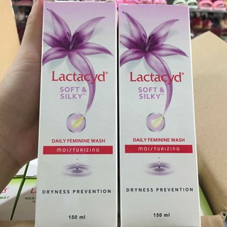 Dung dịch vệ sinh phụ nử lactacyd soft & silky 150ml