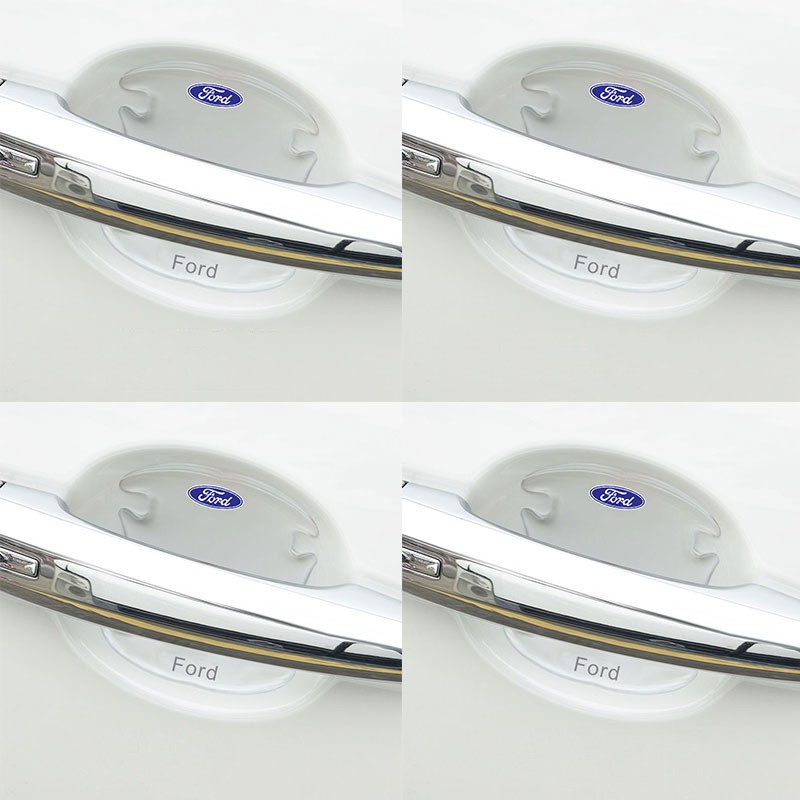 Bộ 4/8 miếng dán trong suốt bảo vệ tay nắm cửa xe hơi Ford Ranger Fiesta Ranger T6 / T7 / T8 Focus