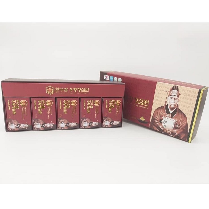 An Cung Thanh Tâm Hoàn Hansusam Hàn Quốc, Hộp 5 Viên * 3.75g, Ngừa Tai Biến, Đột Quỵ, Ổn Định Huyết Áp