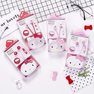 Tai Nghe Hình Mèo Hello Kitty Trending 3.5mm Cho Điện Thoại, Mp3, Laptop