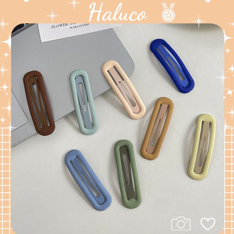 Kẹp tóc mái nữ màu trơn phong cách thời trang Hàn Quốc Haluco accessories KTM2