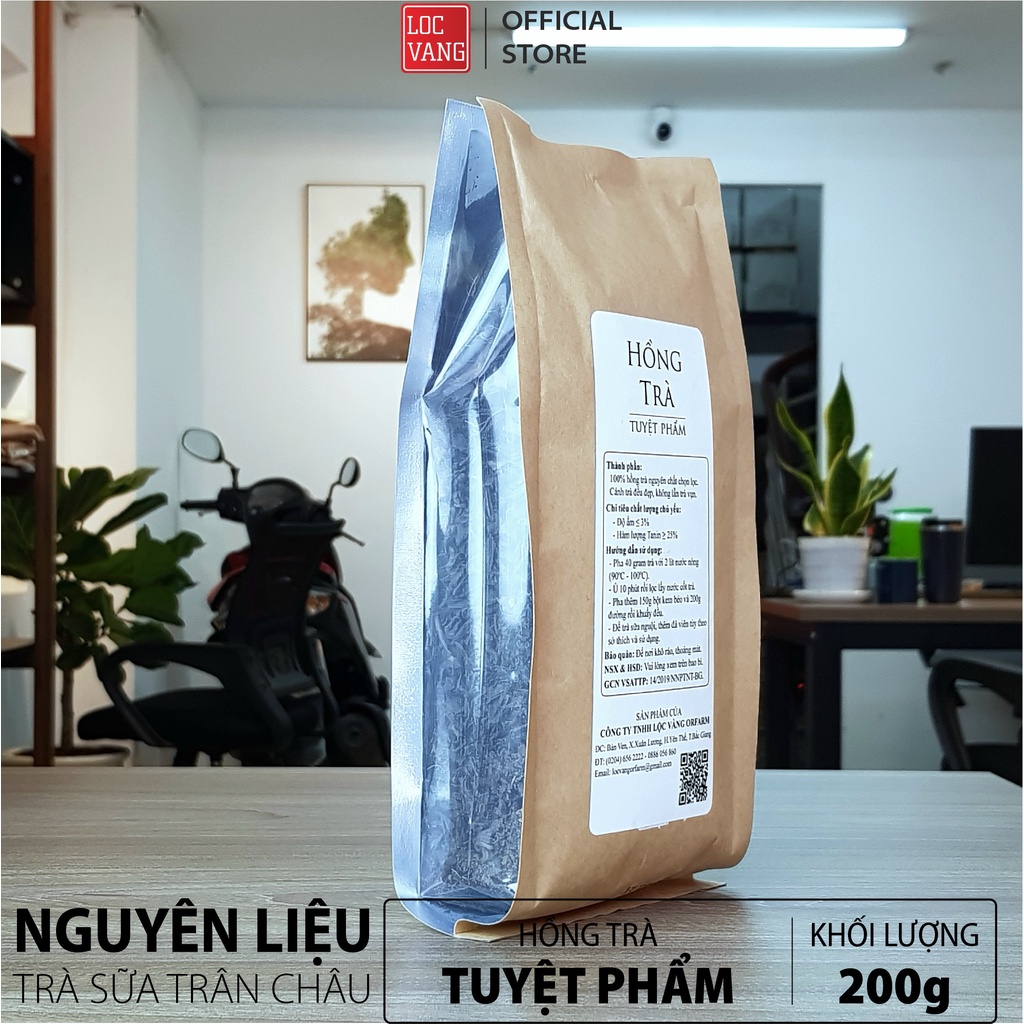 [Mã GROSALE giảm 10% đơn 150K] Hồng Trà, Trà Đen Nguyên Liệu Làm Trà Sữa Trân Châu Đường Đen TUYỆT PHẨM 200g