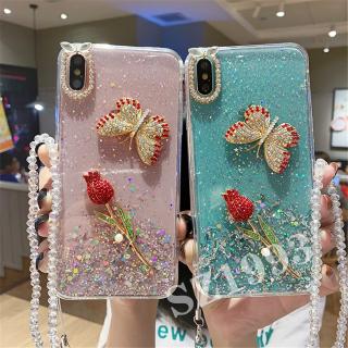 Ốp lưng đính đá hoạ tiết hoa dành cho điện thoại OPPO F11 F11pro A7 A5s A3s F9 F5 F1s A3 A57 A39 A83