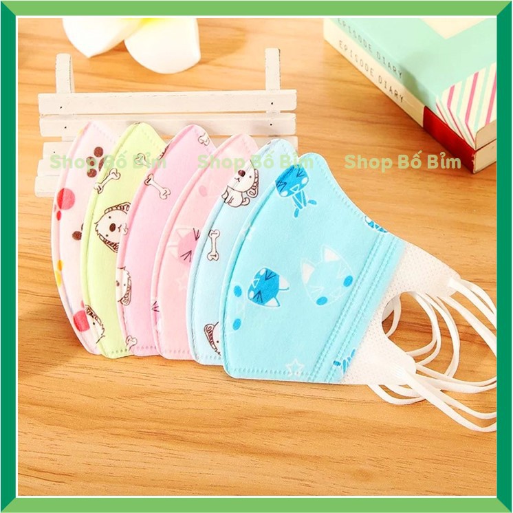 ⚡Nhiều Mẫu⚡Khẩu Trang Giấy 3D Nhiều Họa Tiết Đáng Yêu Cho Bé 3 Lớp Kháng Khuẩn, Kháng Bụi, Bảo Vệ Bé