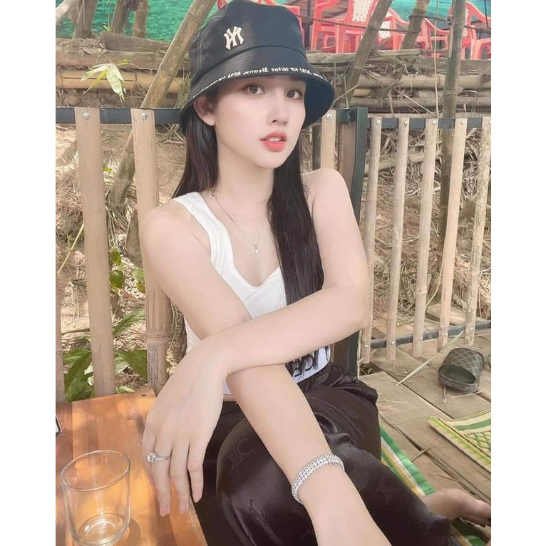 NÓN MLB CHẤT VẢI COTTON HÀN QUỐC CAO CẤP, NÓN THỜI TRANG BU9A22 màu ngọc trai,đen