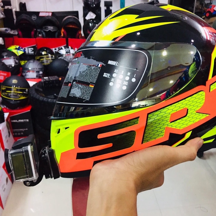 Bộ Mount gắn cằm camera hành trình cho mũ bảo hiểm Fullface - Pát gắn cằm camera - BIKER 176