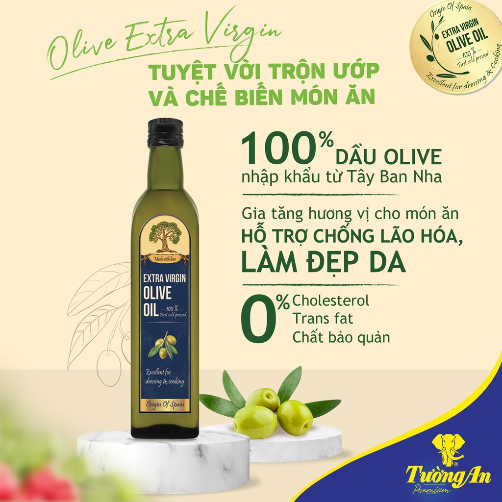 Dầu Extra Virgin Olive Tường An 250ml