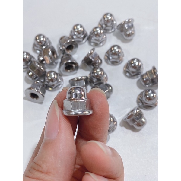 Tán bầu 6li 8li 10li 12li đầu bít chất liệu sắt xi ken sáng bóng, hàng đẹp cao cấp