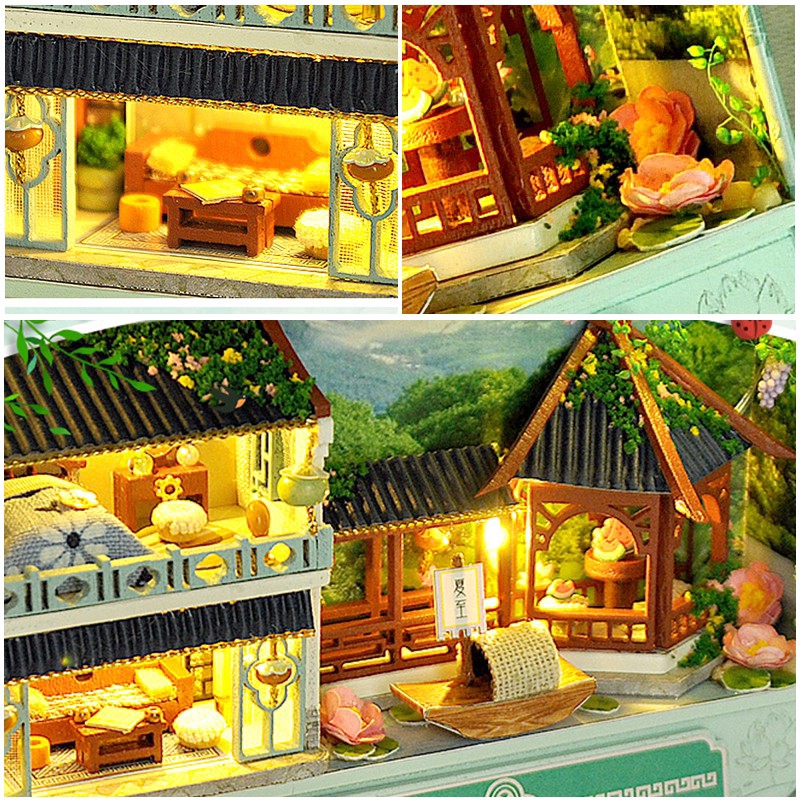 Cutebee DIY Nhà búp bê Tự làm bằng gỗ TH