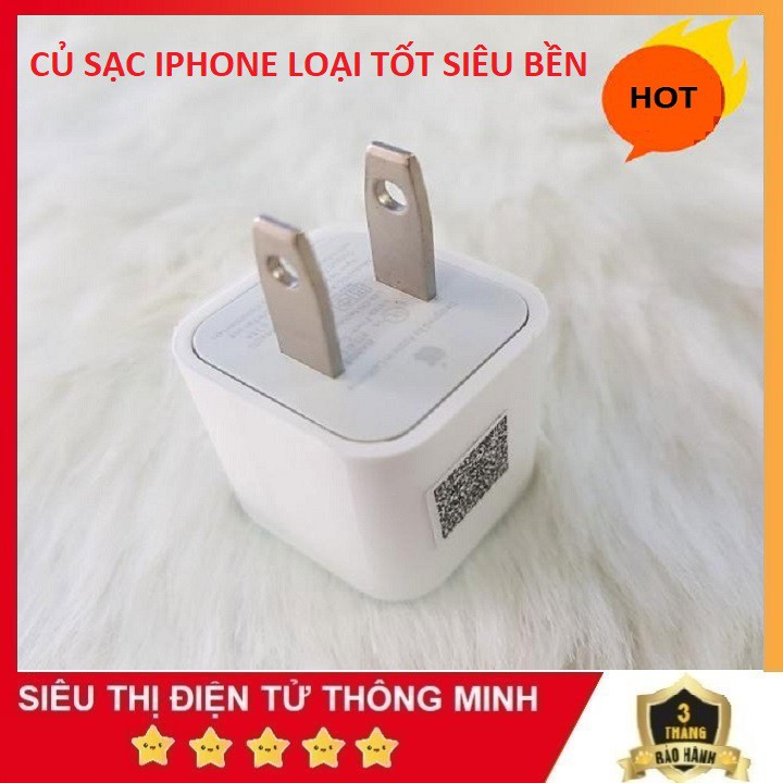 CỦ SẠC, CỐC SẠC DÙNG CHO IPHONE 5 IPHONE 6 IPHONE 6 PLUS IPHONE 7 IPHONE 8 - IPHONE X