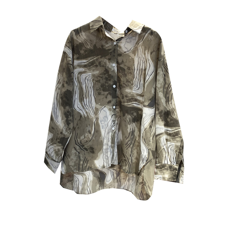 Áo Sơ Mi Dài Tay In Họa Tiết Xinh Xắn Dành Cho Nữ